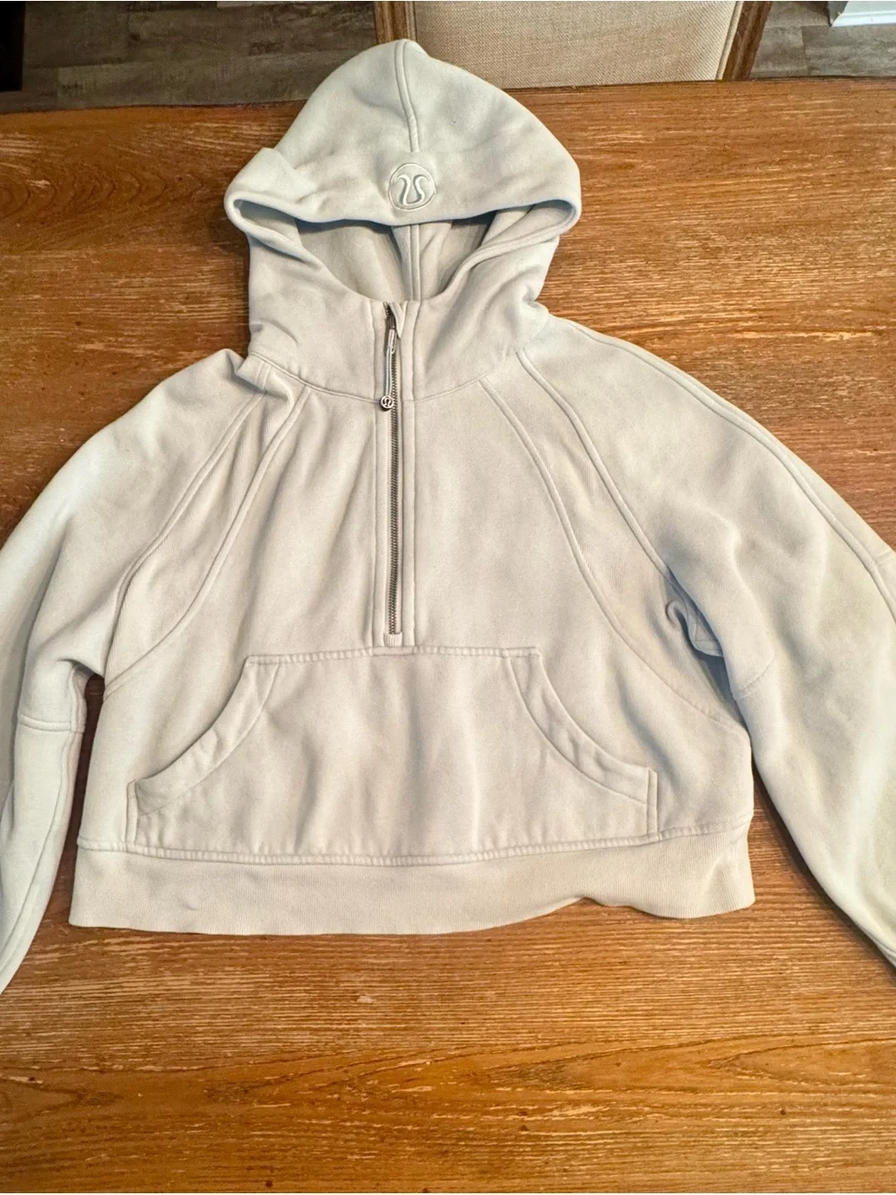 lululemon athletica powder blue scuba oversized  Half-Zip Hooded Pullover